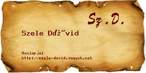Szele Dávid névjegykártya